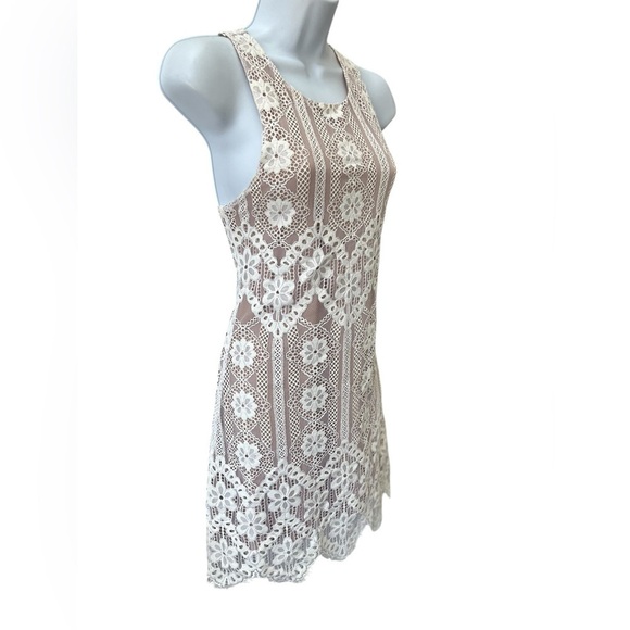 For Love and Lemons lace dress XS sleeveless stretch racer back lightweight - Picture 4 of 11